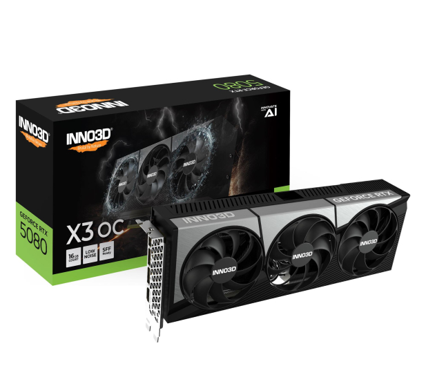 INNO3D GeForce RTX 5080 X3 OC 16GB GDDR7 DLSS4 N50803-16D7X-17603930 - 1309626 - zdjęcie